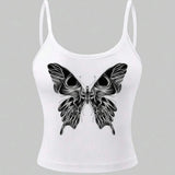 Black and White Butterfly Tank Top for women