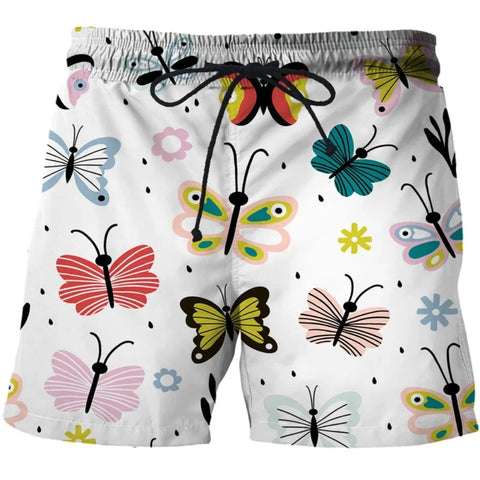 cartoon butterfly shorts