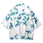 Blue and White Butterfly japanese Kimono