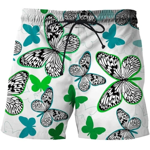 neon green butterfly shorts