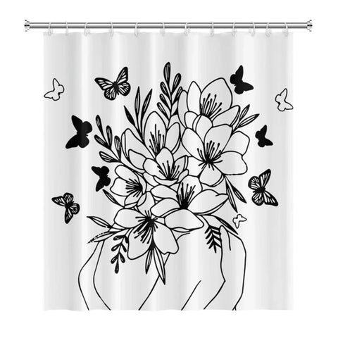 Aesthetic Butterfly Shower Curtain