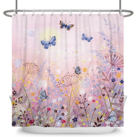 Art Deco Butterfly Shower Curtain