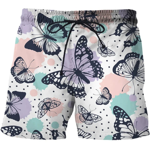 enamel butterfly shorts