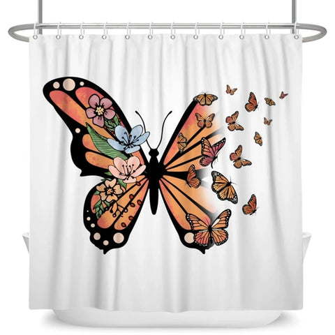 Monarch Butterfly Shower Curtain