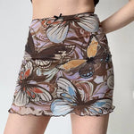 butterfly mini skirt for women