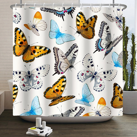 Colorful Butterfly Shower Curtain