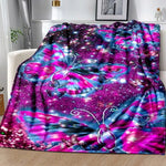 hot pink butterfly blanket