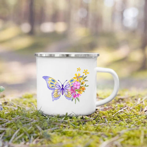 purple butterfly mug