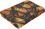 aesthetic orange yellow butterfly blanket