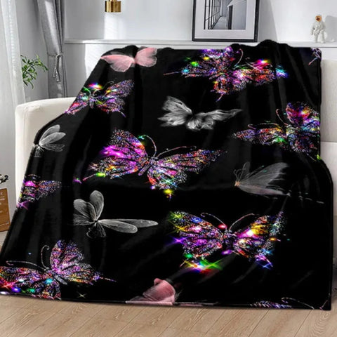 grey butterfly blanket