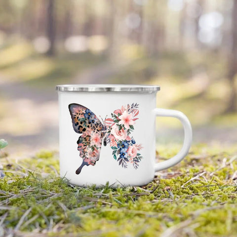 romantic butterfly mug