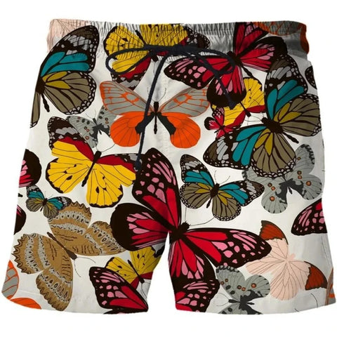 colorful butterfly shorts