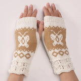 fashionable Butterfly Gloves Knit