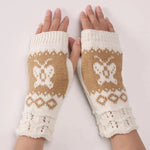 aesthetic Fingerless Butterfly Gloves