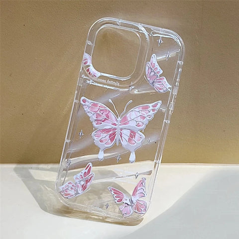 clear butterfly phone case
