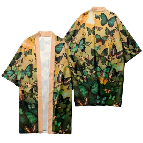 Navy butterfly kimono