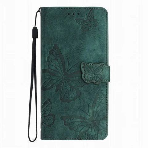 green wallet phone case butterfly