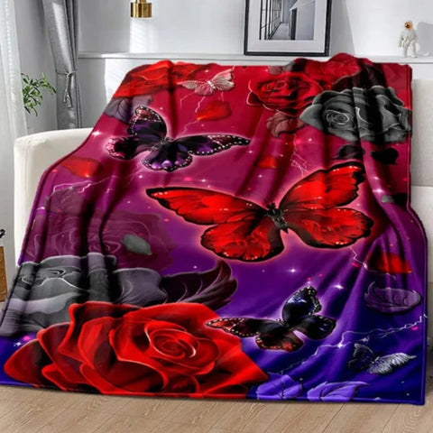 crimson butterfly blanket