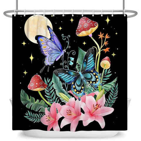 Designer Butterfly Shower Curtain