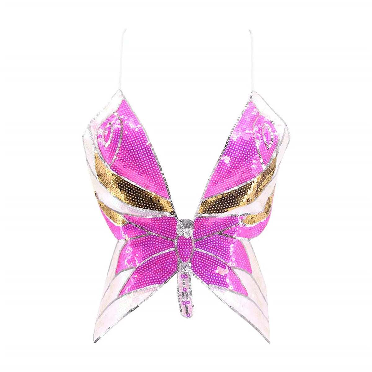 Embroidered Butterfly Top (205F-FOGGY-SUNRISE)