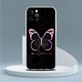 outline of monarch butterfly phone case in silicone