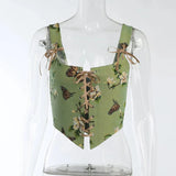 pretty Butterfly Crop Top Camisole