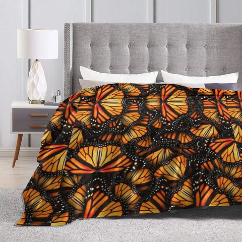 orange butterfly blanket