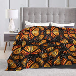 cheap orange yellow butterfly blanket