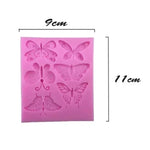 pink butterfly mold in silicone