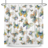 Dodger Blue Butterfly Shower Curtain