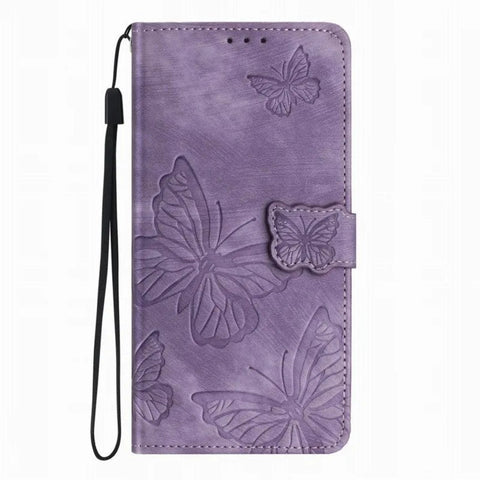 purple wallet phone case butterfly