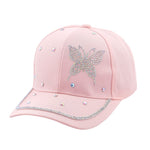 studded pink butterfly cap