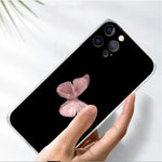 peach butterfly phone case in silicone
