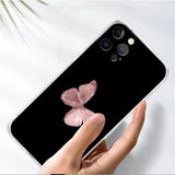 peach butterfly phone case in silicone