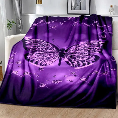 dark violet butterfly blanket