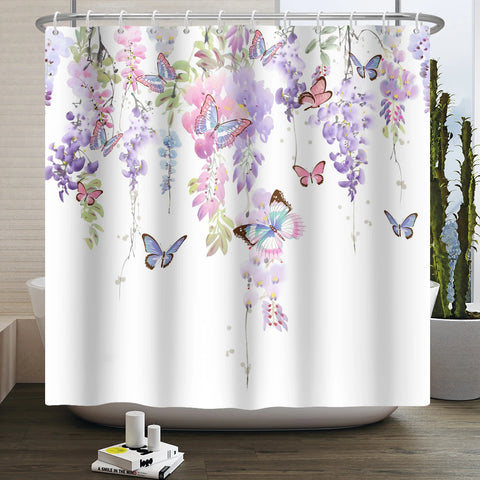 Butterfly on Shower Curtain