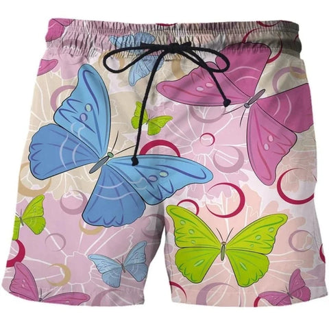 pink butterfly shorts