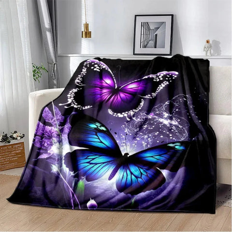 purple butterfly blanket
