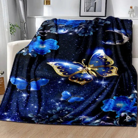 blue butterfly blanket