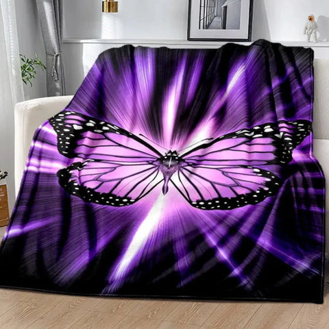 violet butterfly blanket
