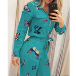 Turquoise Butterfly Jumpsuit for women