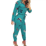 Turquoise Butterfly Jumpsuit