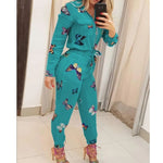 y2k Turquoise Butterfly Jumpsuit