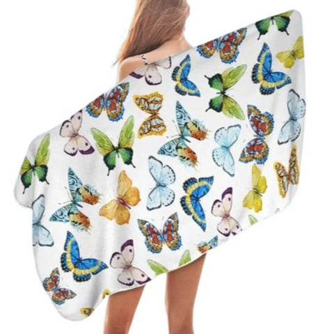 White Butterfly Towel