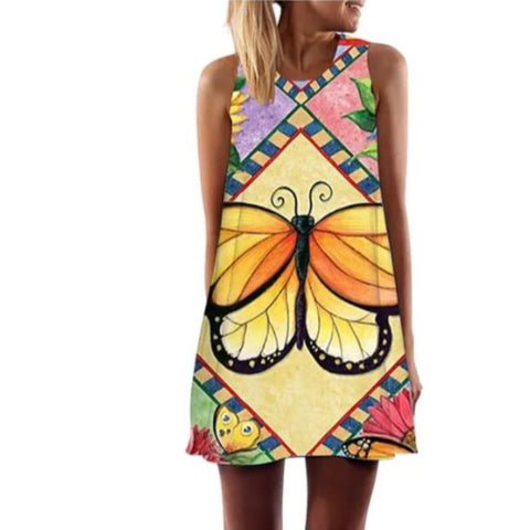 abstract butterfly dress