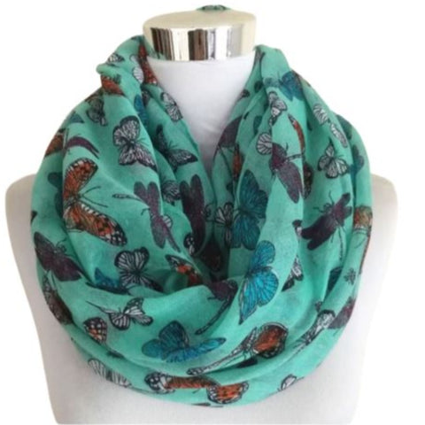 aquamarine butterfly scarf