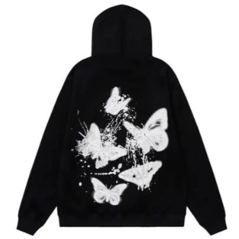 Butterfly hoodie black sales