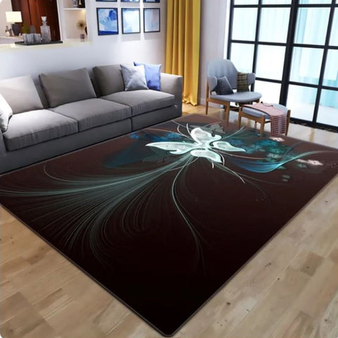black butterfly rug