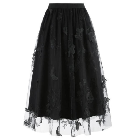 black butterfly skirt