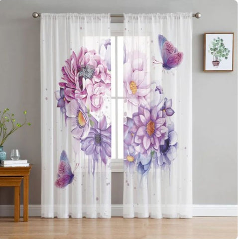 blooming butterfly curtains